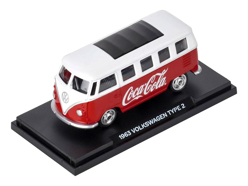 1963 Volkswagen Type 2 Van 'Coca-Cola' Red and White 1/50 Diecast Model by Motorcity Classics
