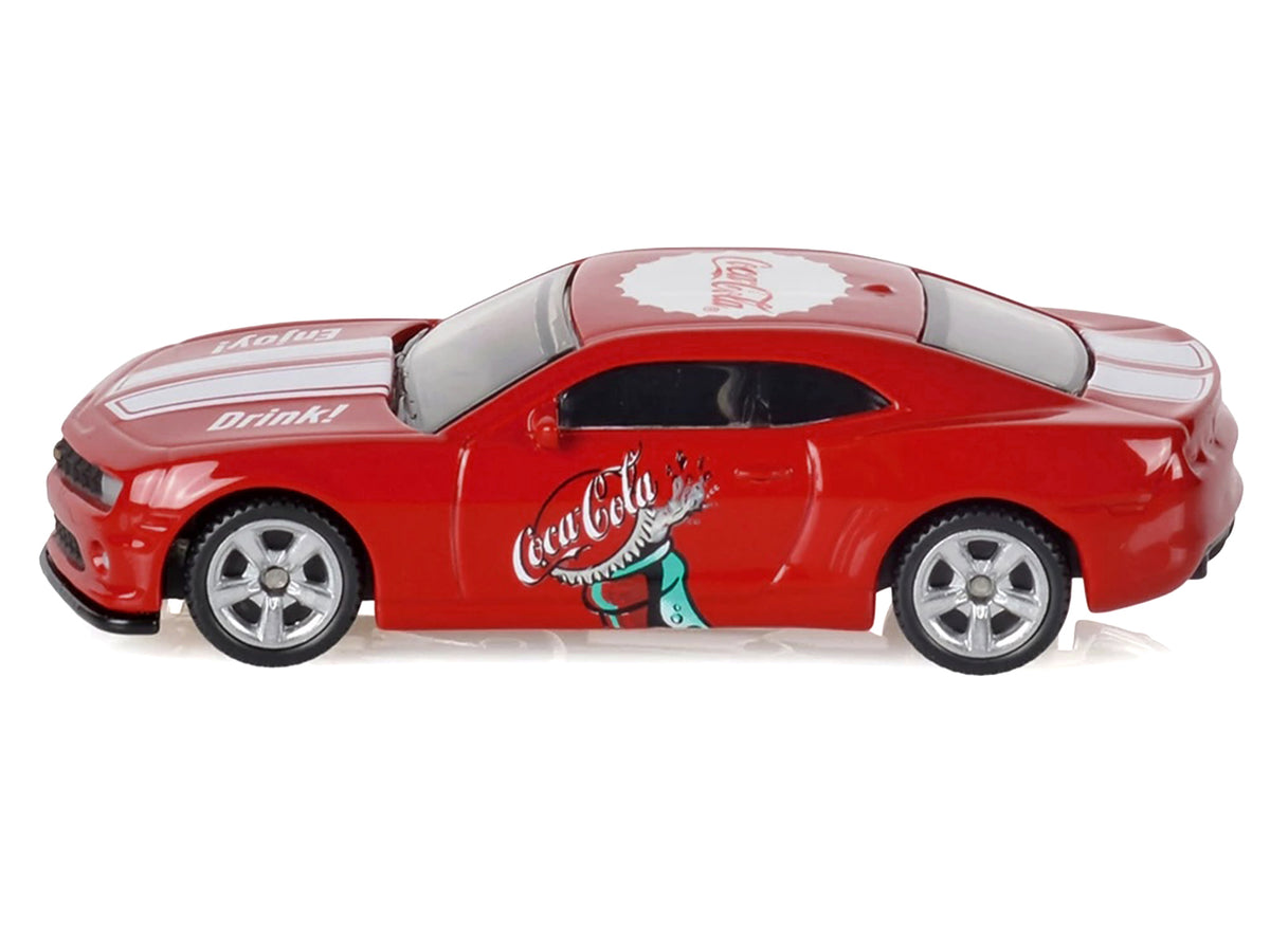 2013 Chevrolet Camaro SS 'Coca-Cola' Red with White Stripes 1/64 Diecast Model by Motorcity Classics