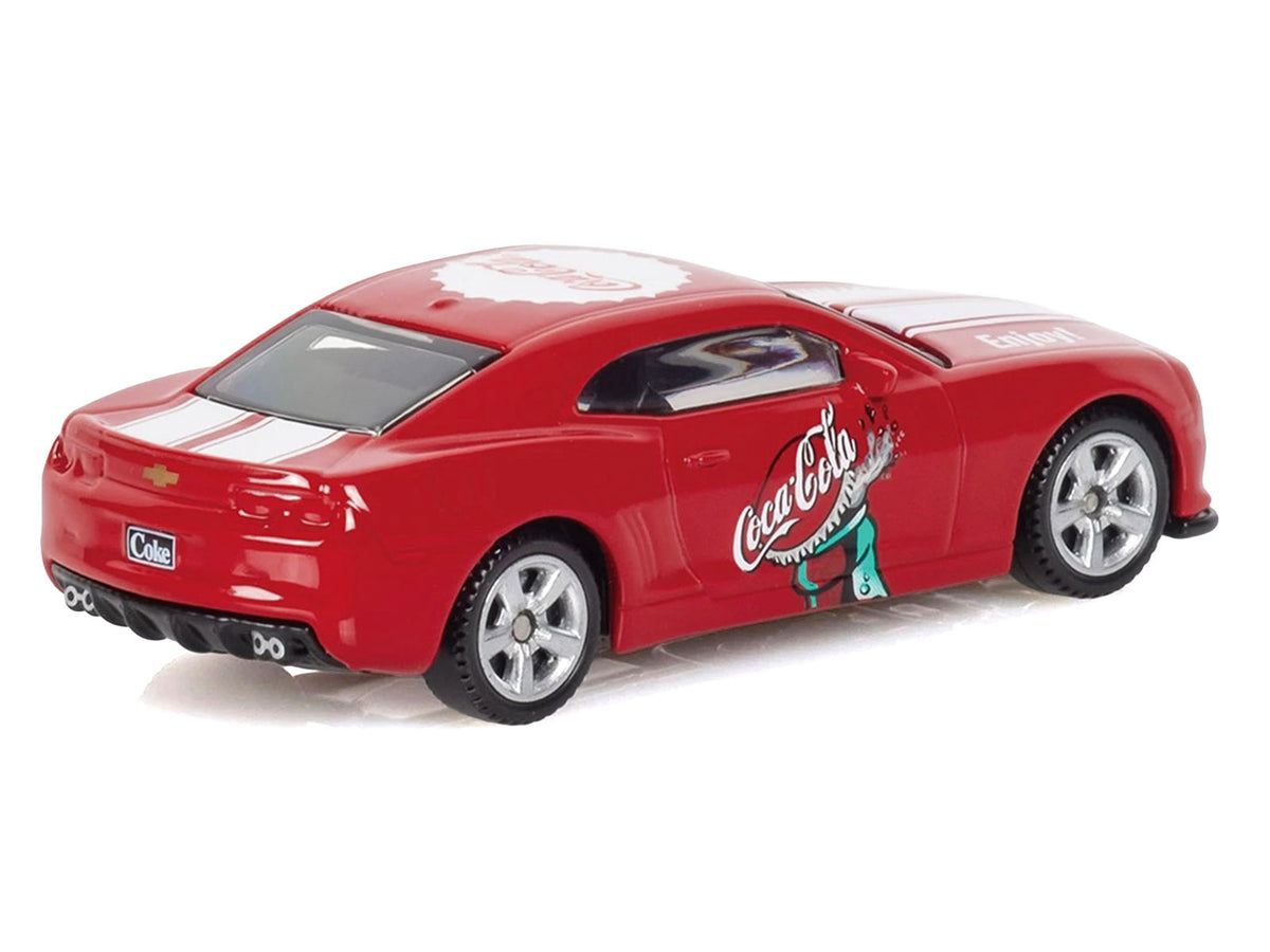 2013 Chevrolet Camaro SS 'Coca-Cola' Red with White Stripes 1/64 Diecast Model by Motorcity Classics