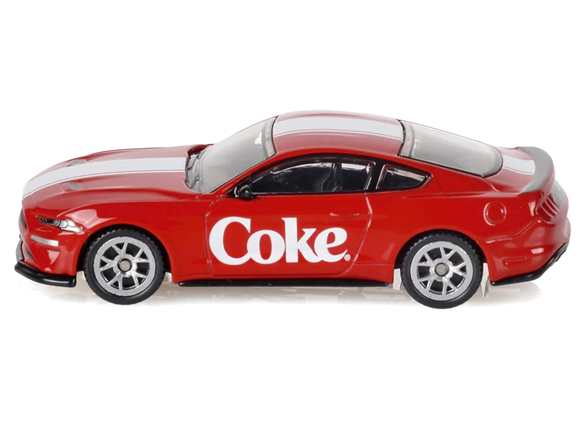2018 Ford Mustang GT 'Coca-Cola' Red with White Stripes 1/64 Diecast Model by Motorcity Classics