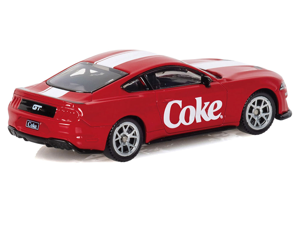 2018 Ford Mustang GT 'Coca-Cola' Red with White Stripes 1/64 Diecast Model by Motorcity Classics