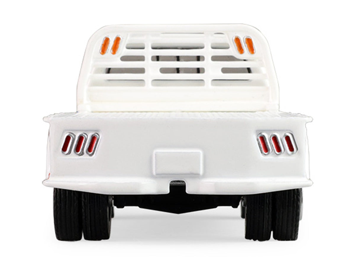 1981 Dodge Ram W350 Power Ram Dually Flatbed Truck 'Goodyear' White with Blue Sides 'Dually Drivers' Series 17 1/64 Diecast Model Car by Greenlight