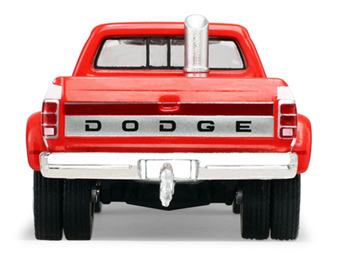 1993 Dodge Ram D350 Dually Red and White with Exhaust with Bumper Weights 'Dually Drivers' Series 17 1/64 Diecast Model Car by Greenlight