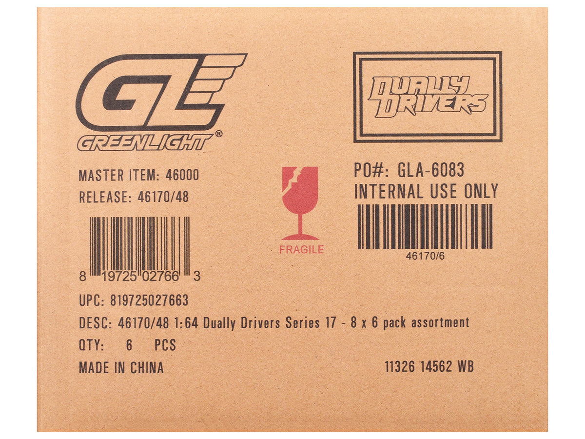 'Dually Drivers' Series 17 Set of 6 pieces 1/64 Diecast Model Cars by Greenlight