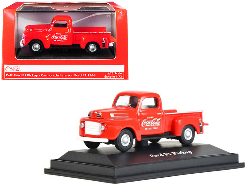 1948 Ford F1 Pickup Truck 'Coca-Cola' Red 1/72 Diecast Model Car by Motorcity Classics
