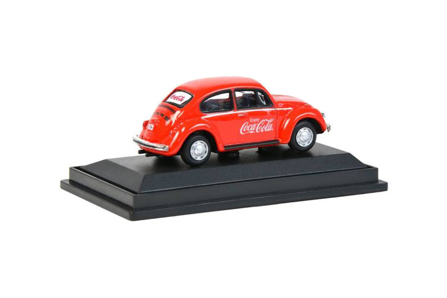 1966 Volkswagen Beetle 'Coca-Cola' Red 1/72 Diecast Model Car by Motorcity Classics