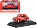 1966 Volkswagen Beetle 'Coca-Cola' Red 1/72 Diecast Model Car by Motorcity Classics