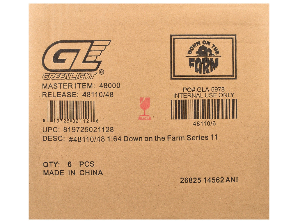 'Down on the Farm' Series 11 Set of 6 pieces 1/64 Diecast Models by Greenlight