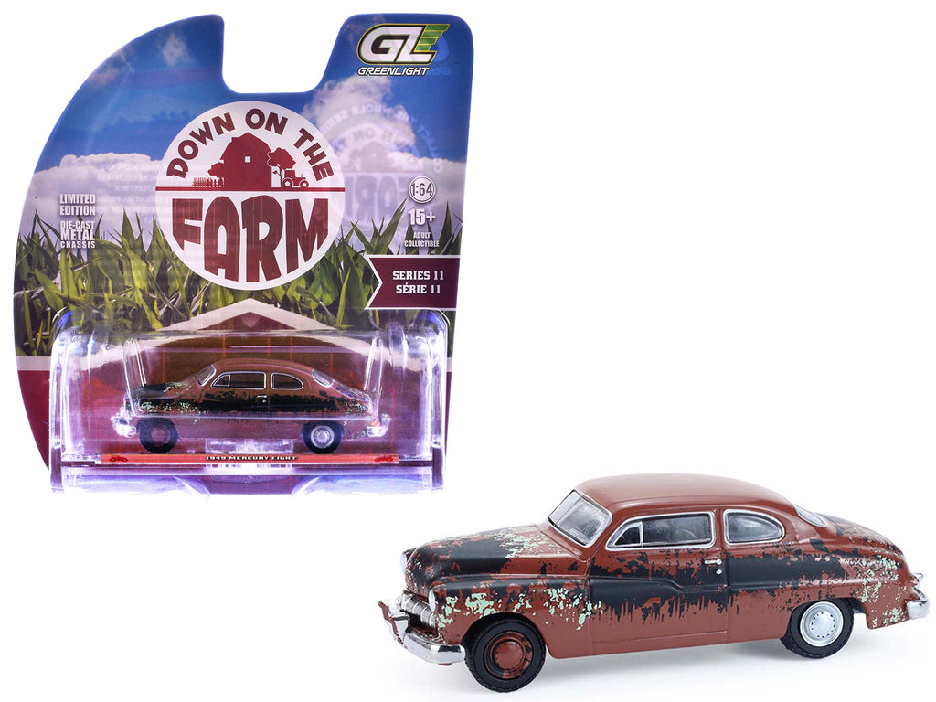 1949 Mercury Eight 'Barn Find' Brown (Rusted) 'Down on the Farm' Series 11 1/64 Diecast Model by Greenlight