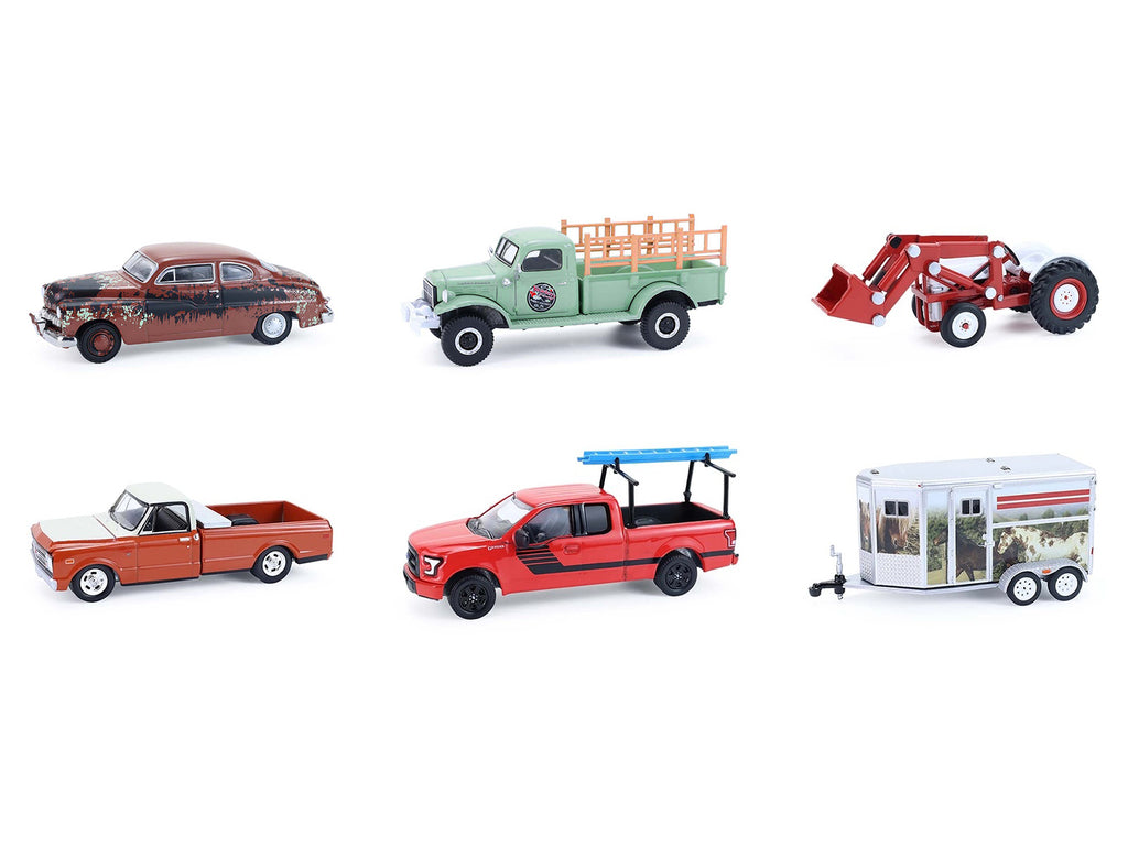 'Down on the Farm' Series 11 Set of 6 pieces 1/64 Diecast Models by Greenlight