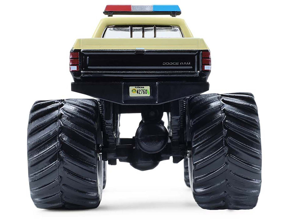1983 Dodge Ram W350 Monster Truck 'Florida Highway Patrol' Black with Cream Top and Stripes 'Kings of Crunch - Hot Pursuit' Special Edition 1/64 Diecast Model Car by Greenlight