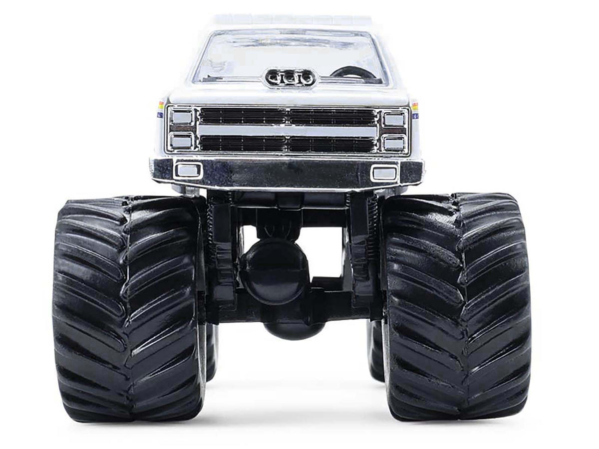 1986 Chevrolet Silverado Monster Truck 'Royal Canadian Mounted Police' White with Stripes 'Kings of Crunch - Hot Pursuit' Special Edition 1/64 Diecast Model Car by Greenlight