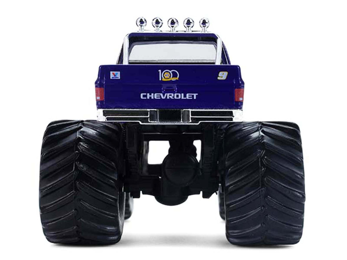 1984 Chevrolet C20 Monster Truck #9 'NAPA' Blue with Graphics 'Kings of Crunch - Hendrick Motorsports Tribute' Special Edition 1/64 Diecast Model Car by Greenlight