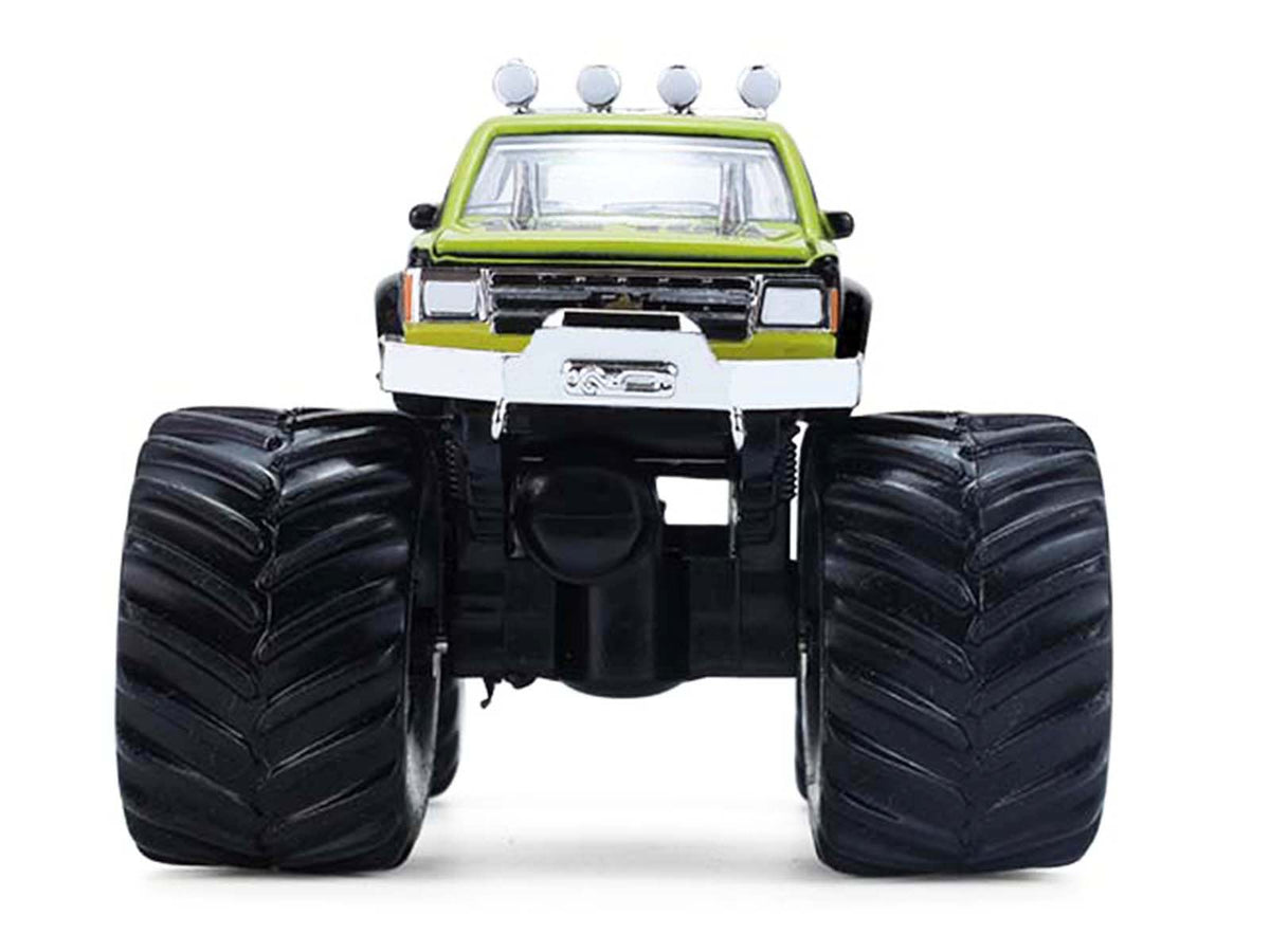 1986 Chevrolet S10 Monster Truck #24 'Raptor' Black and Green with Graphics 'Kings of Crunch - Hendrick Motorsports Tribute' Special Edition 1/64 Diecast Model Car by Greenlight