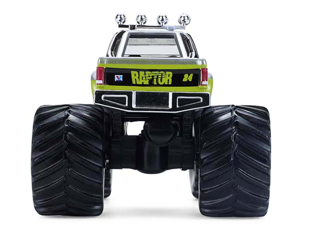 1986 Chevrolet S10 Monster Truck #24 'Raptor' Black and Green with Graphics 'Kings of Crunch - Hendrick Motorsports Tribute' Special Edition 1/64 Diecast Model Car by Greenlight