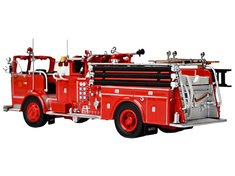 1965 Crown Firecoach Fire Engine 'Los Angeles County Fire Department' LA County FD (LACFD) 'Emergency!' Series Limited Edition to 2500 pieces Worldwide 1/50 Diecast Model by Iconic Replicas