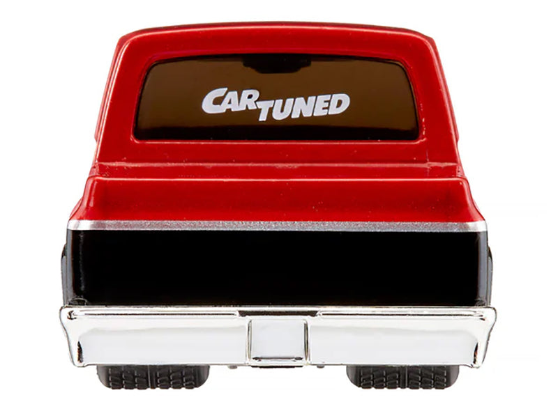 1987 Chevrolet C10 Pickup Truck Red Metallic and Black 'Customs' Series 2 Diecast Model Car by CarTuned