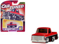 1987 Chevrolet C10 Pickup Truck Red Metallic and Black 'Customs' Series 2 Diecast Model Car by CarTuned