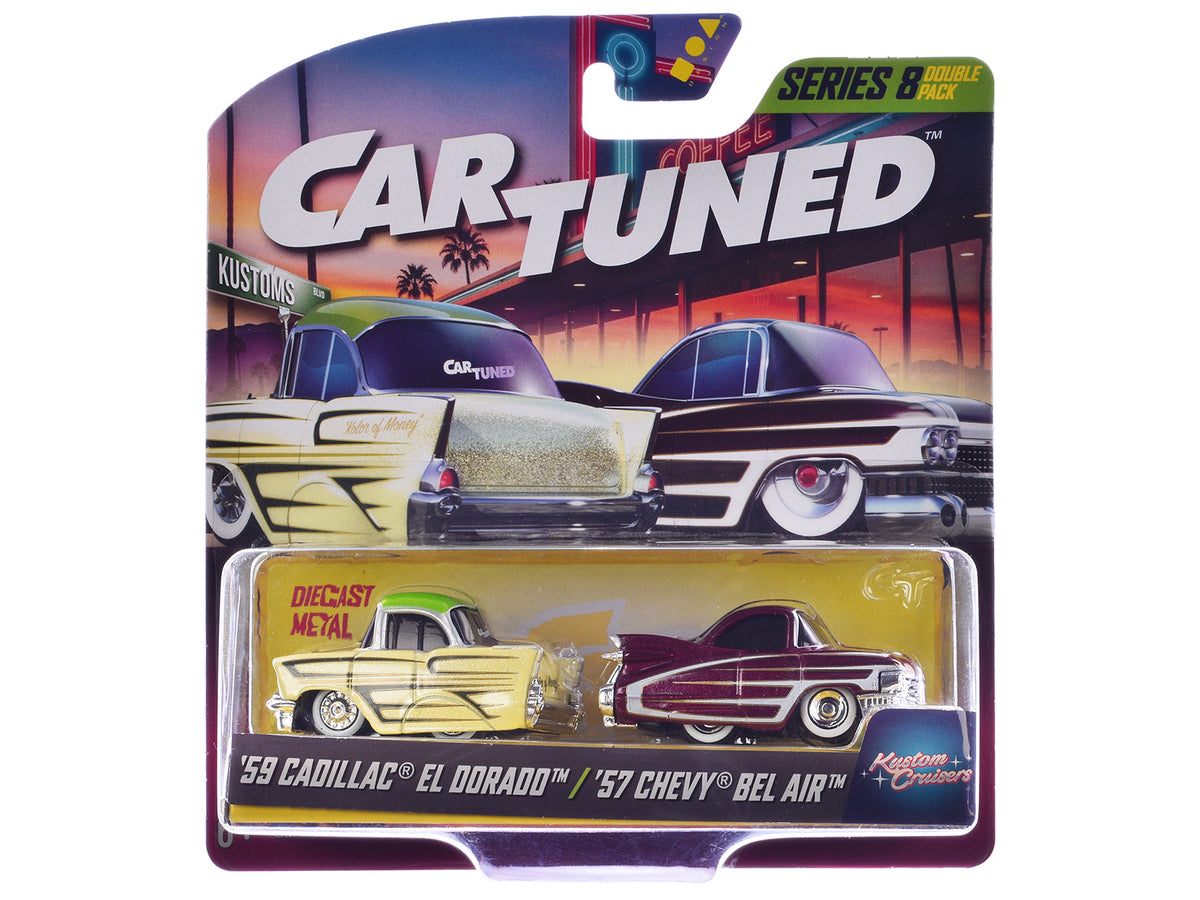 'Kustoms' Double Pack Series 8 Set of 4 Cars Diecast Model Cars by CarTuned