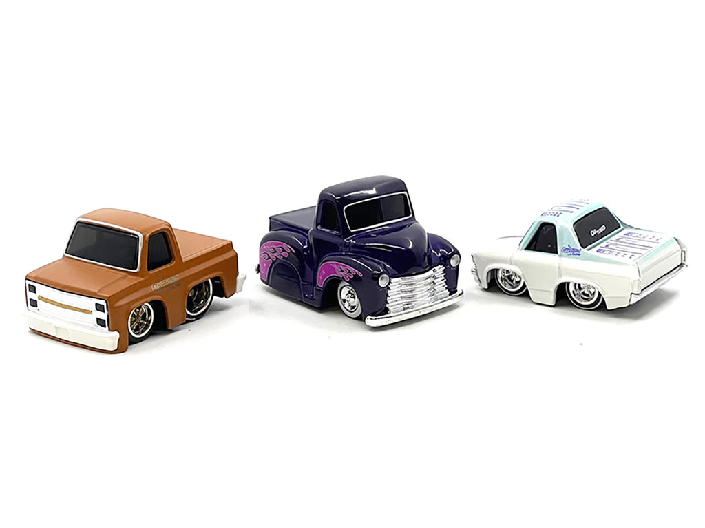 'Kustoms' Series 4 Chevrolet Triple Pack Set of 3 Cars Diecast Model Cars by CarTuned