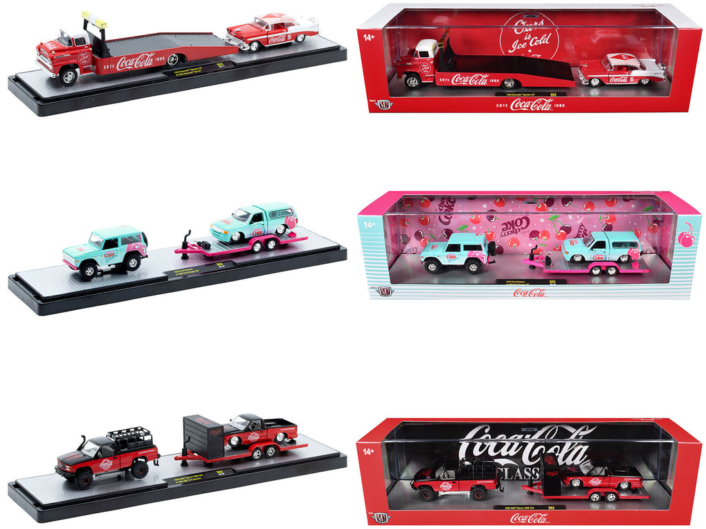 Auto Haulers 'Coca-Cola' Set of 3 pieces Release S03 Limited Edition to 4800 pieces Worldwide 1/64 Diecast Model by M2 Machines