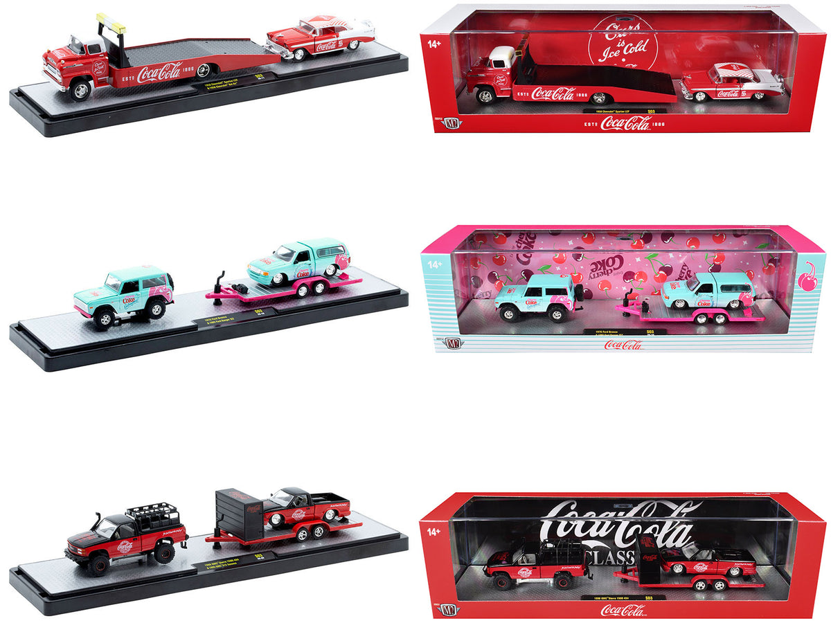 Auto Haulers 'Coca-Cola' Set of 3 pieces Release S03 Limited Edition to 4800 pieces Worldwide 1/64 Diecast Model by M2 Machines