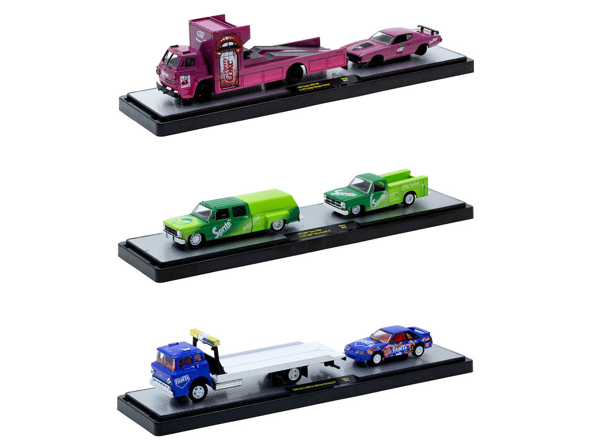 Auto Haulers 'Soda' Set of 3 pieces Release 44 Limited Edition to 5750 pieces Worldwide 1/64 Diecast Model Cars by M2 Machines