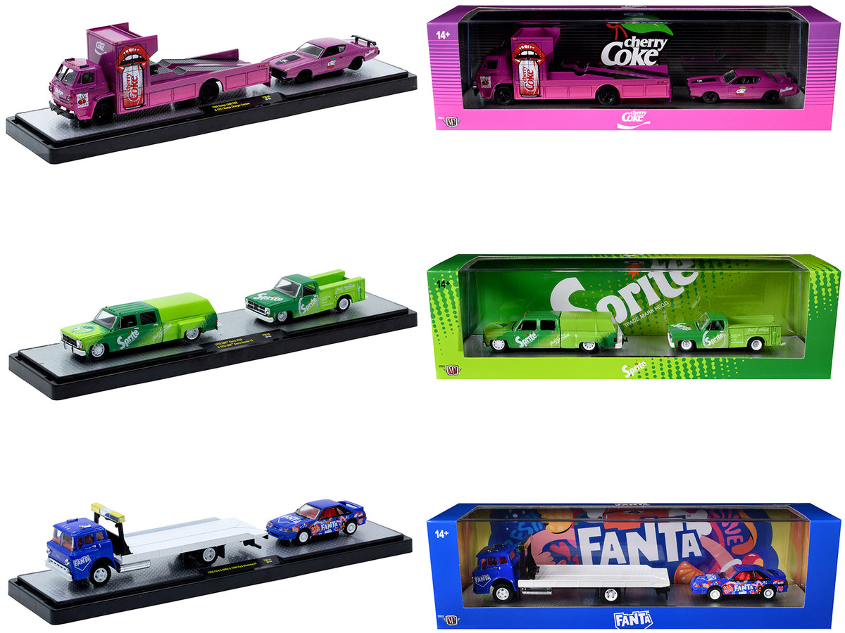 Auto Haulers 'Soda' Set of 3 pieces Release 44 Limited Edition to 5750 pieces Worldwide 1/64 Diecast Model Cars by M2 Machines