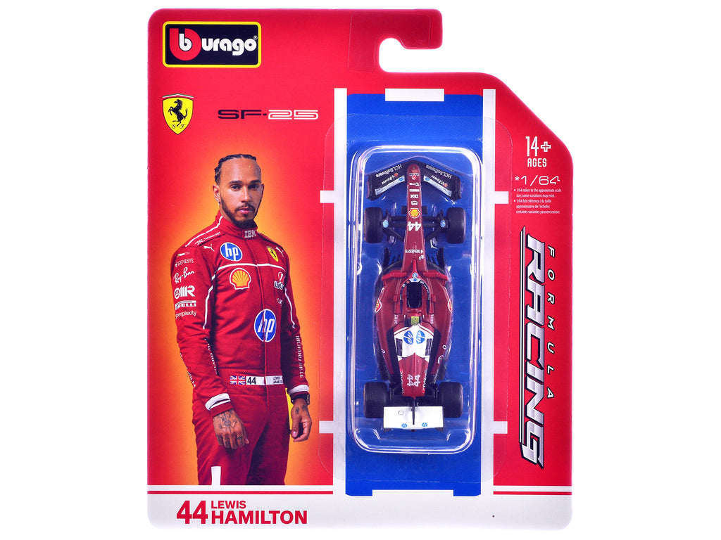 Ferrari SF-25 #44 Lewis Hamilton Formula One F1 World Championship (2025) 'Formula Racing' Series 1/64 Diecast Model Car by Bburago