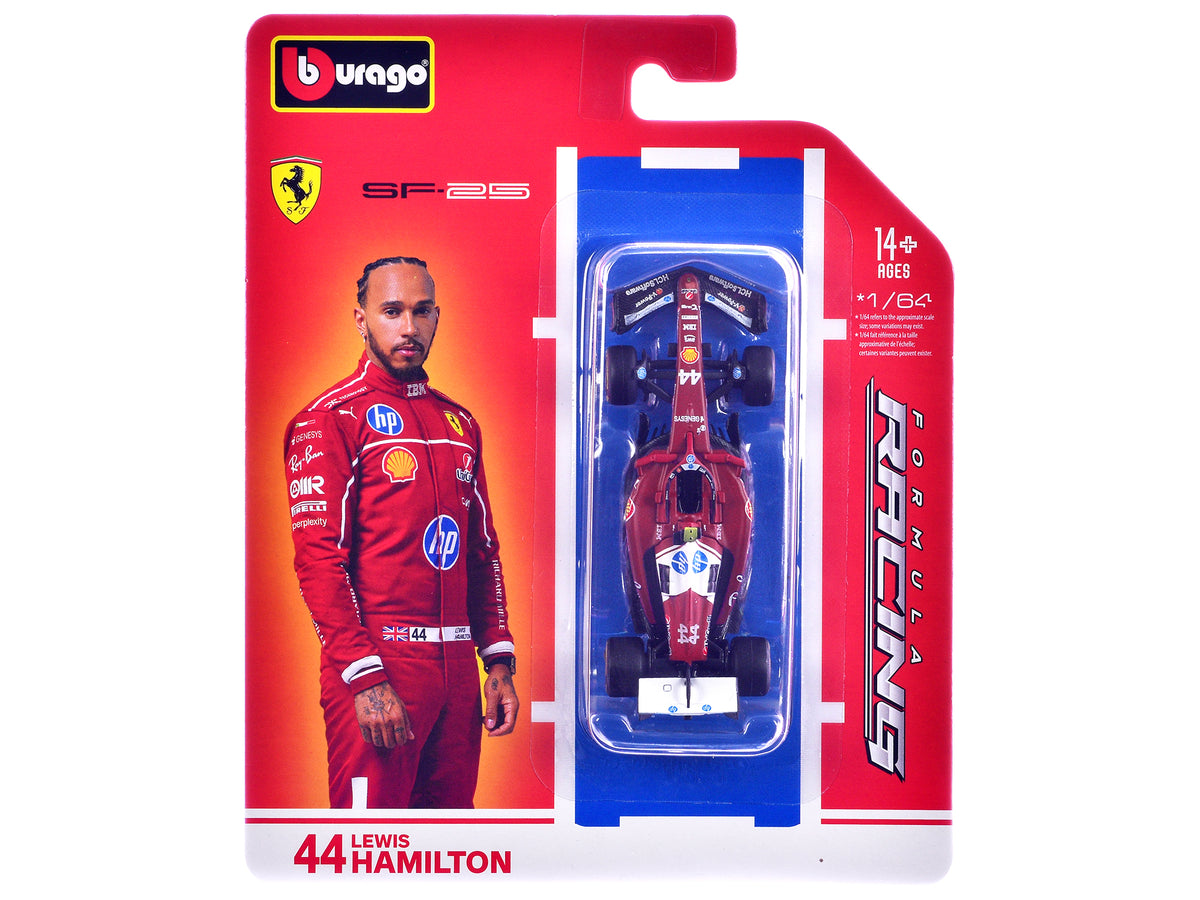 Ferrari SF-25 #44 Lewis Hamilton Formula One F1 World Championship (2025) 'Formula Racing' Series 1/64 Diecast Model Car by Bburago