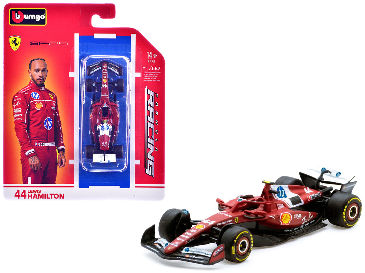 Ferrari SF-25 #44 Lewis Hamilton Formula One F1 World Championship (2025) 'Formula Racing' Series 1/64 Diecast Model Car by Bburago