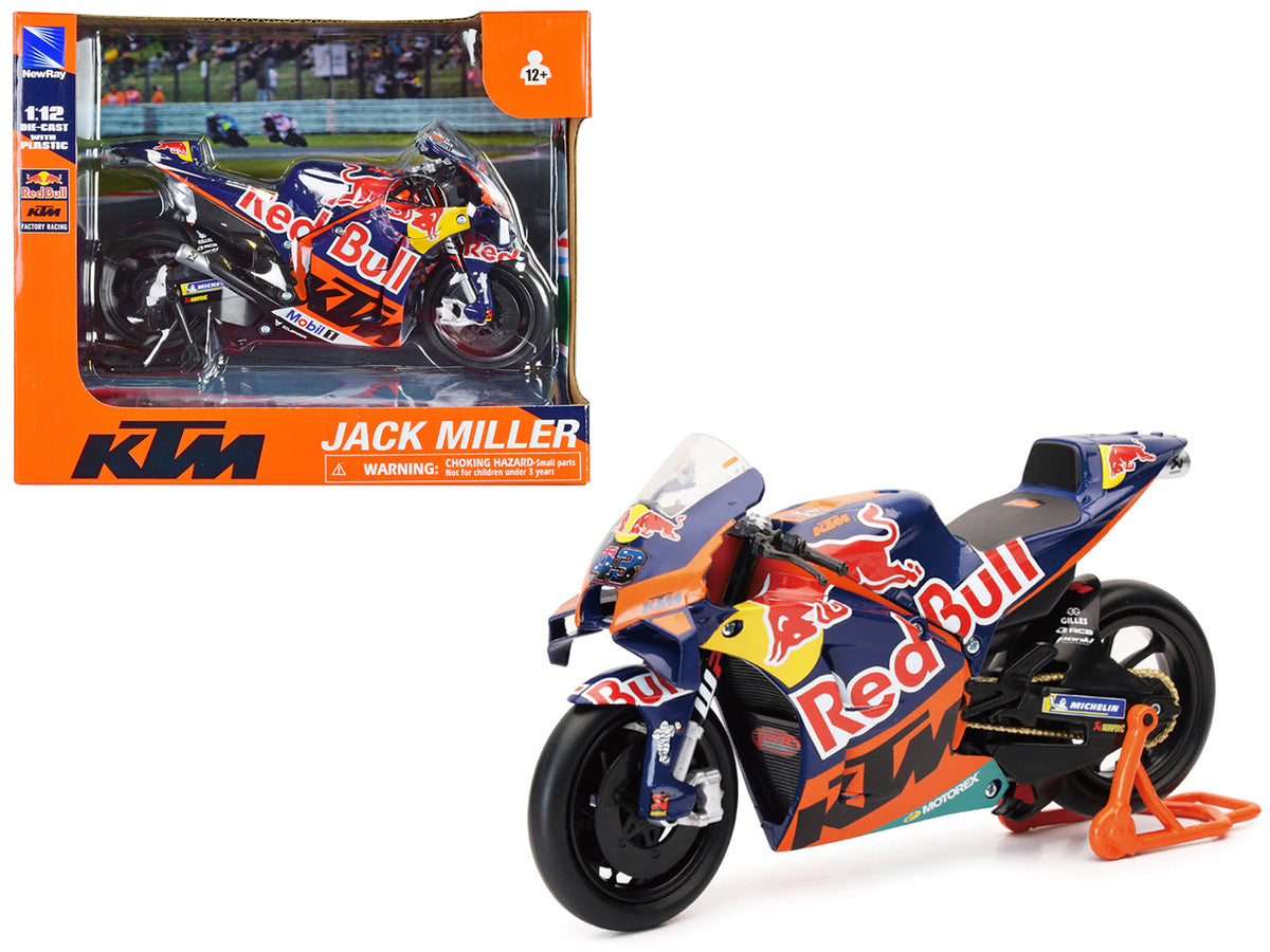 KTM RC16 Motorcycle #43 Jack Miller 'Red Bull KTM Factory Racing' MotoGP World Championship (2023) 1/12 Diecast Model by New Ray