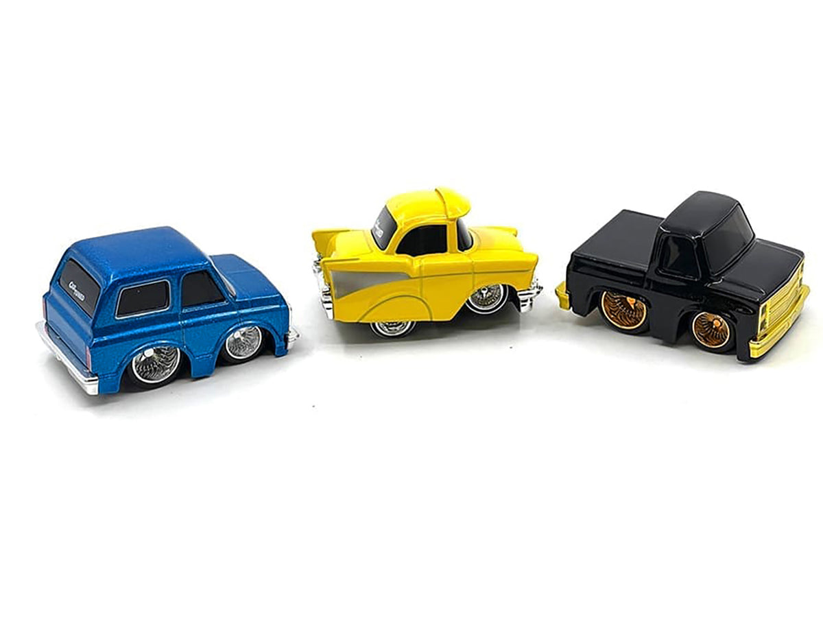 'Lowriders' Series 2 Chevrolet Triple Pack Set of 3 Cars Diecast Model Cars by CarTuned