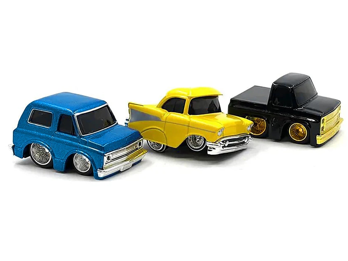 'Lowriders' Series 2 Chevrolet Triple Pack Set of 3 Cars Diecast Model Cars by CarTuned