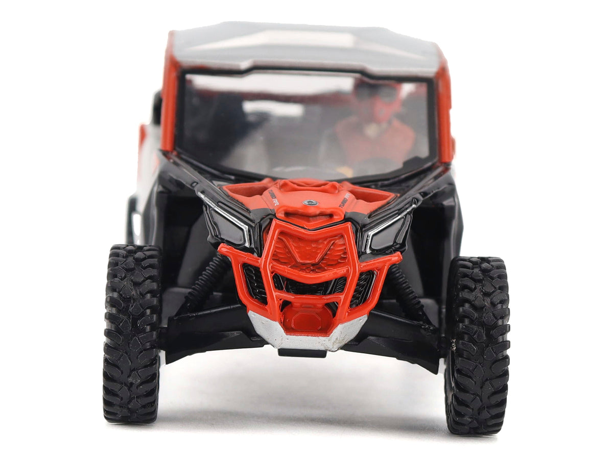 Can-Am Maverick X3 X RS Turbo RR Chalk Gray and Magma Red with Driver Figure 1/32 Diecast Model by BRP Models