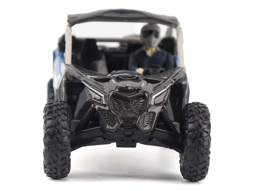 Can-Am Maverick X3 X RS Turbo RR Intense Blue and Chalk Gray with Driver Figure 1/32 Diecast Model by BRP Models