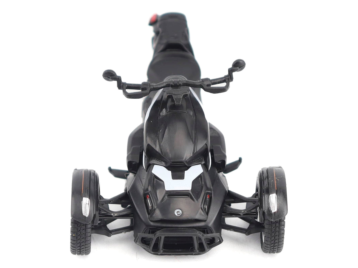 Can-Am Ryker Rally 3-Wheel Motorcycle Ghost Black 1/32 Diecast Model by BRP Models