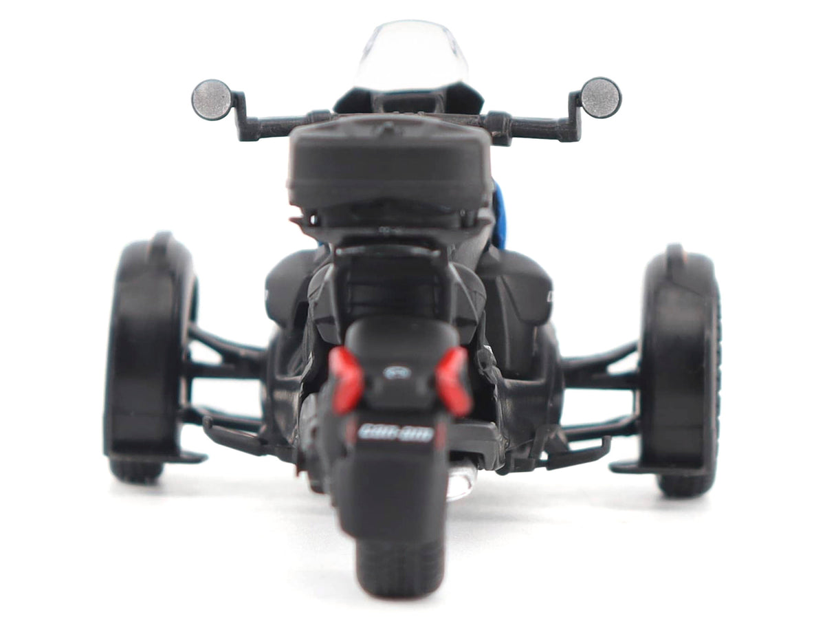 Can-Am Ryker Rally 3-Wheel Motorcycle Galactic Blue and Black 1/32 Diecast Model by BRP Models