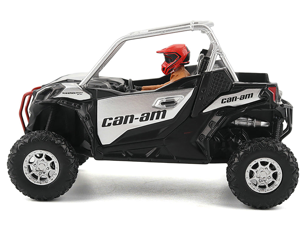 Can-Am Maverick Sport XXC 1000R Silver Metallic and Black with Driver Figure 1/32 Diecast Model by BRP Models