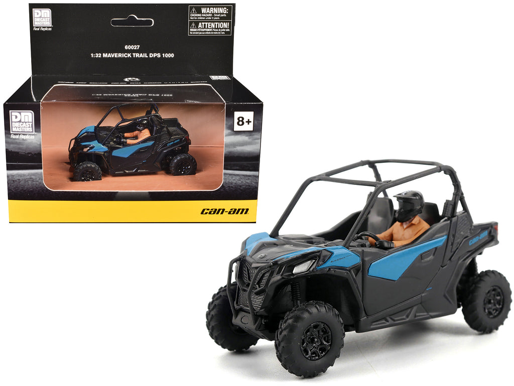 Can-Am Maverick Trail DPS 1000 Blue and Black with Driver Figure 1/32 Diecast Model by BRP Models