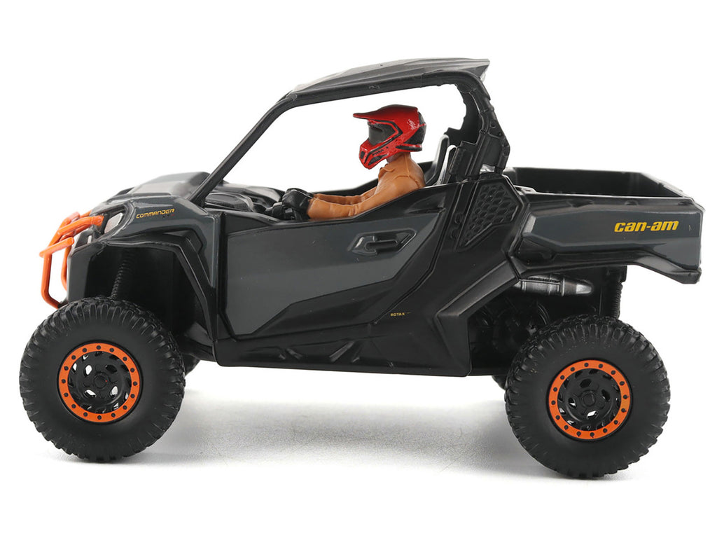 Can-Am Commander XT-P 1000R Gray and Orange with Driver Figure 1/32 Diecast Model by BRP Models