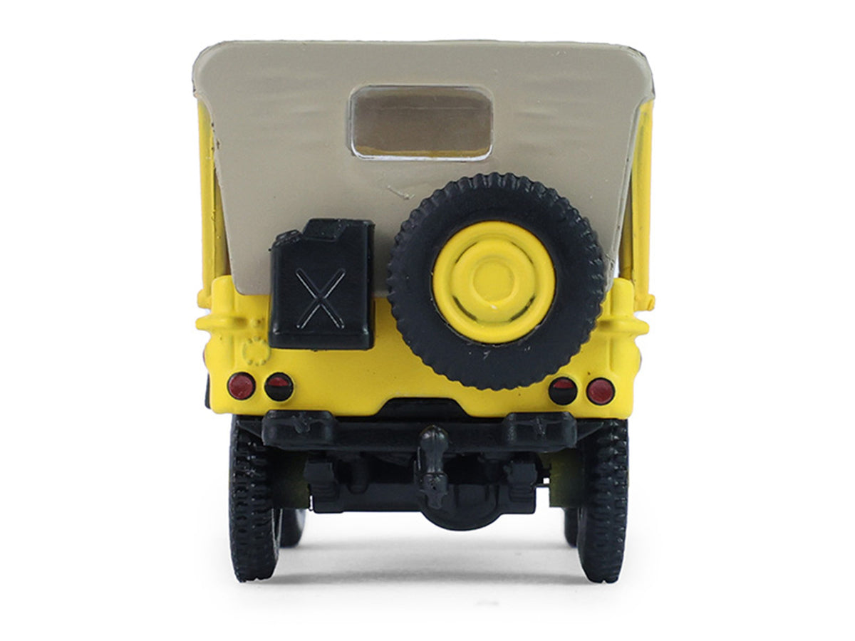 1942 Willys MB Jeep 'Control Jeep - U.S. Army Air Forces' Yellow with Beige Top 'Battalion 64' Series 6 1/64 Diecast Model Car by Greenlight