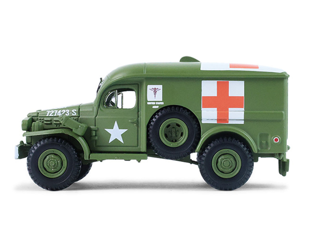 1944 Dodge WC-54 4X4 Ambulance 'U.S. Army - WWII' Green with Graphics 'Battalion 64' Series 6 1/64 Diecast Model Car by Greenlight
