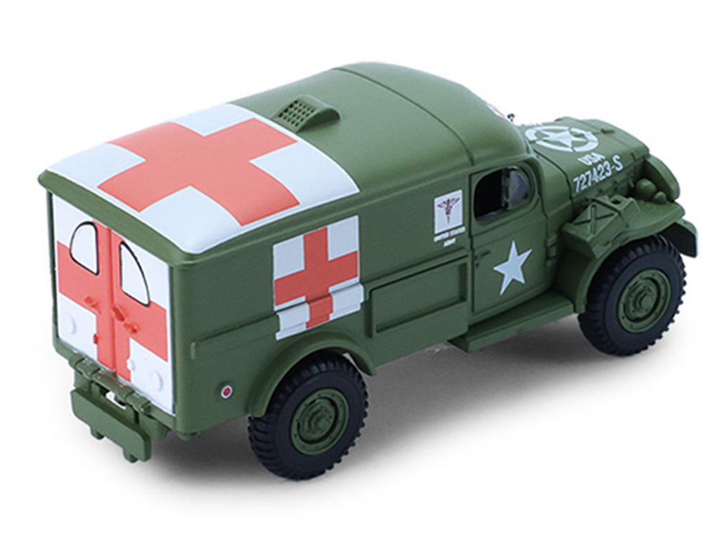1944 Dodge WC-54 4X4 Ambulance 'U.S. Army - WWII' Green with Graphics 'Battalion 64' Series 6 1/64 Diecast Model Car by Greenlight