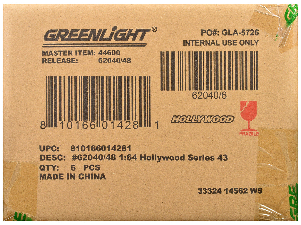 'Hollywood Series' Set of 6 pieces Release 43 1/64 Diecast Model Cars by Greenlight