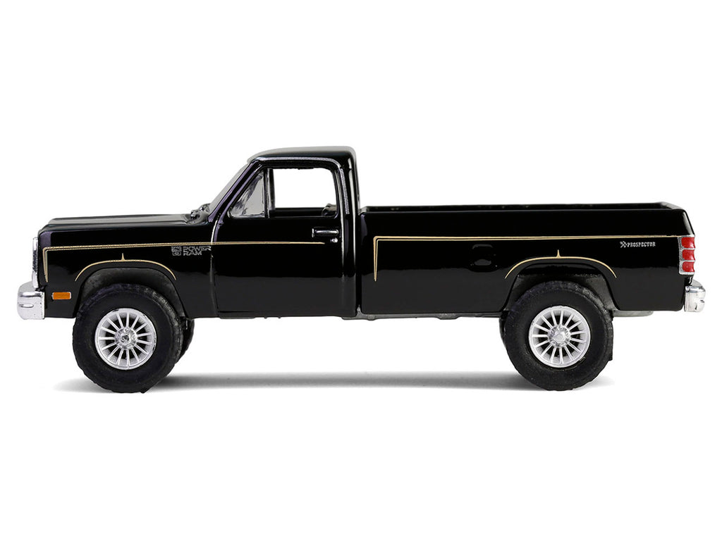 1981 Dodge Power Ram Prospector Pickup Truck Black 'The A-Team' (1983-1987) TV Series 'Hollywood Series' Release #43 1/64 Diecast Model Car by Greenlight