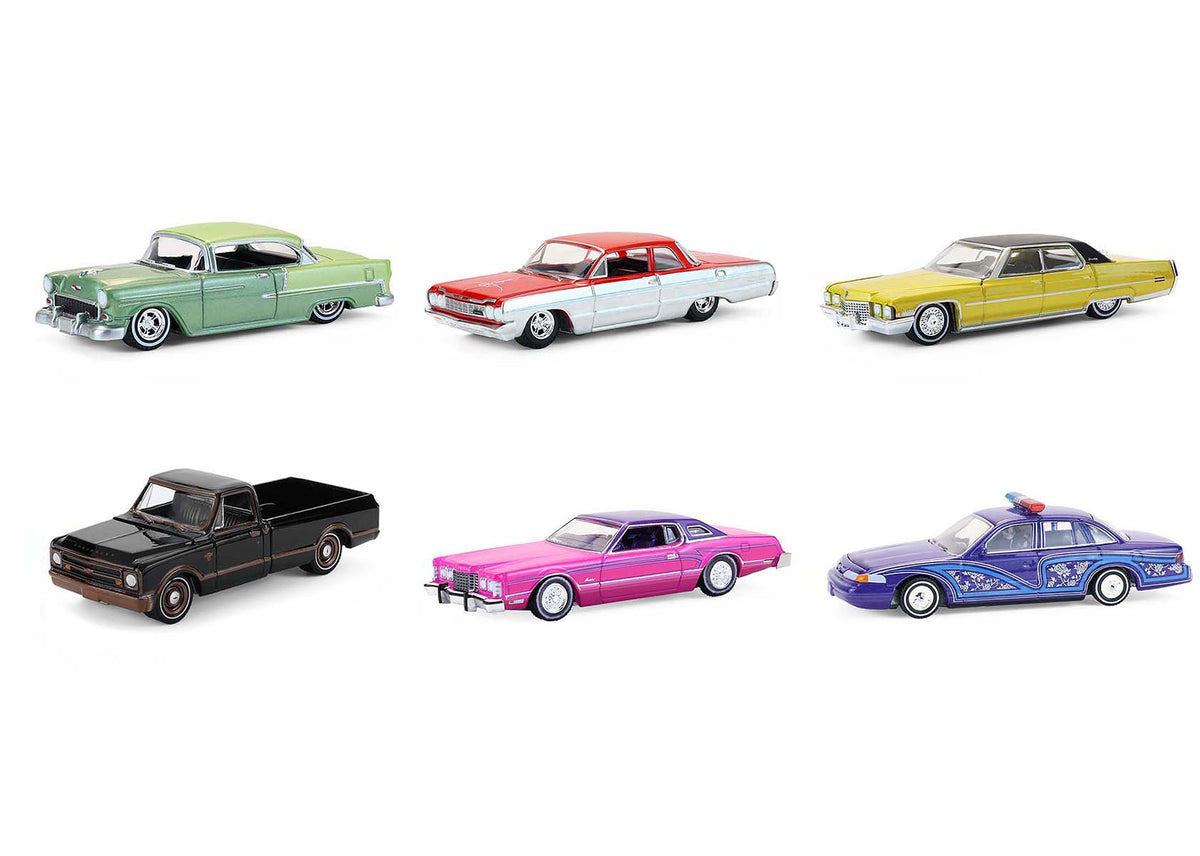 'California Lowriders' Series 7 Set of 6 pieces 1/64 Diecast Model Cars by Greenlight