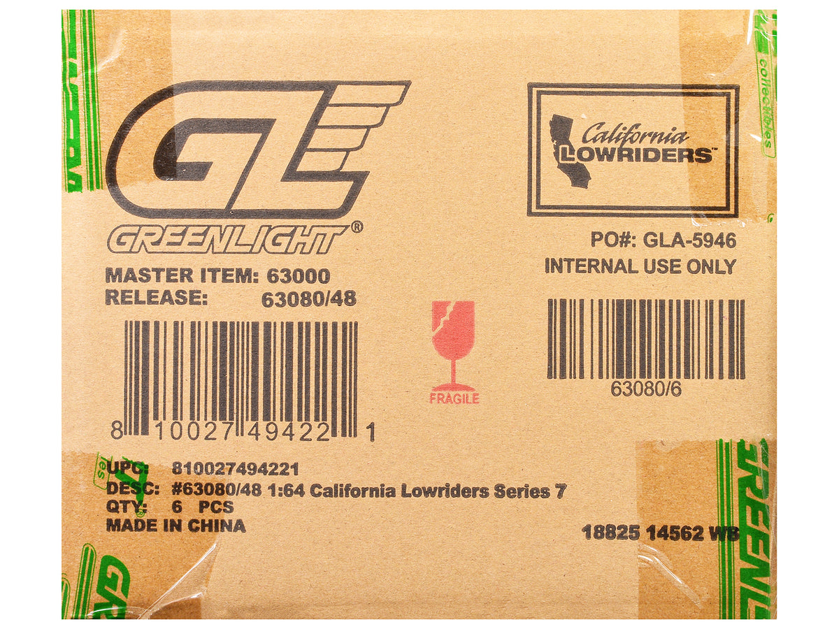 'California Lowriders' Series 7 Set of 6 pieces 1/64 Diecast Model Cars by Greenlight