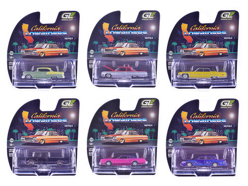 'California Lowriders' Series 7 Set of 6 pieces 1/64 Diecast Model Cars by Greenlight