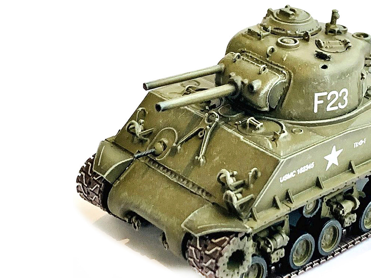 United States M4A3 HVSS POA-CWS-H5 Flamethrower Tank Olive Drab F-23 'US Marine Corps Korea' (1951) 'NEO Dragon Armor' Series 1/72 Plastic Model by Dragon Models